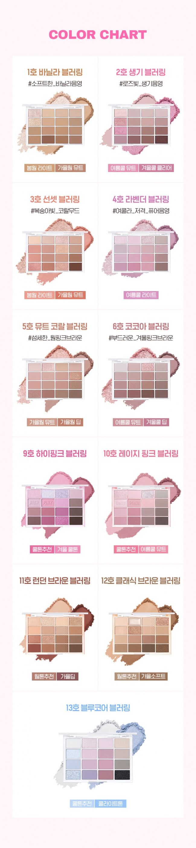 웨이크메이크 소프트 블러링 아이팔레트 10 COLOR